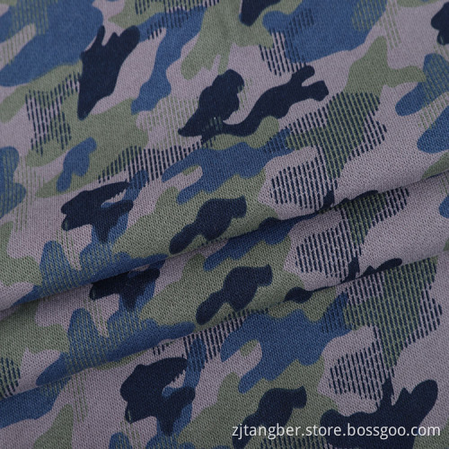 Tissu éponge tricoté polaire à motif camouflage populaire
